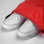 Мешок для обуви 420 х 340 мм, Calligrata "Стандарт", (мягкий полиэстер, плотность 210 D), красный - Фото 6