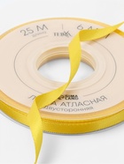 Лента атласная TEIRA, двухсторонняя, 6 мм, 25±1 м, жёлтая №0645 - Фото 3