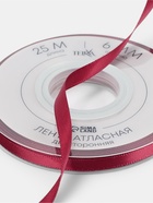 Лента атласная TEIRA, двухсторонняя, 6 мм, 25±1 м, бордовая №0789 - Фото 3
