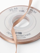 Лента атласная TEIRA, двухсторонняя, 6 мм, 25±1 м, бежевая №812 - Фото 3