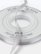 Лента атласная TEIRA, двухсторонняя, 6 мм, 25±1 м, цвет серебряный №837 - Фото 3