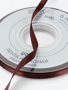 Лента атласная TEIRA, двухсторонняя, 6 мм, 25±1 м, коричневая №0850 - Фото 1