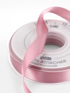 Лента атласная TEIRA, двухсторонняя, 15 мм, 25±1 м, розовая №165 - Фото 3