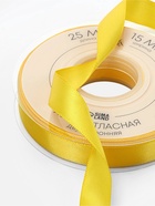 Лента атласная TEIRA, двухсторонняя, 15 мм, 25±1 м, жёлтая №0645 - Фото 3