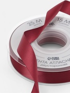 Лента атласная TEIRA, двухсторонняя, 15 мм, 25±1 м, бордовая №0789 - Фото 3