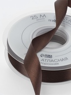 Лента атласная TEIRA, двухсторонняя, 15 мм, 25±1 м, коричневый №0850 - Фото 3