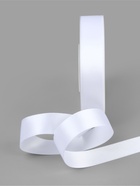 Лента атласная TEIRA, двухсторонняя, 20 мм, 25±1 м, белая №0029 - Фото 4