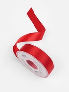 Лента атласная TEIRA, двухсторонняя, 25 мм, 25±1 м, красная №0250 - Фото 1