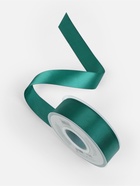 Лента атласная TEIRA, двухсторонняя, 25 мм, 25±1 м, зелёная №0589 - Фото 3