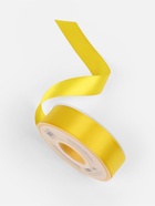 Лента атласная TEIRA, двухсторонняя, 25 мм, 25±1 м, жёлтая №0645 - Фото 3