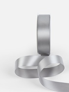 Лента атласная TEIRA, двухсторонняя, 25 мм, 25±1 м, цвет серебряный №837 - Фото 4