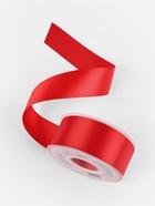 Лента атласная TEIRA, двухсторонняя, 38 мм, 25±1 м, красная №0250 - Фото 1