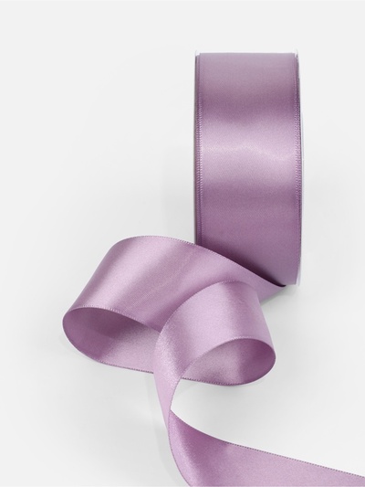 Лента атласная TEIRA, двухсторонняя, 38 мм, 25±1 м, сиреневая №0434