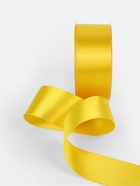 Лента атласная TEIRA, двухсторонняя, 38 мм, 25±1 м, жёлтая №0645 - Фото 4