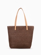 Сумка пляжная на молнии, на подкладке, 47×14×35 см, однотонная, коричневая - Фото 2