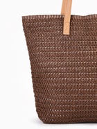 Сумка пляжная на молнии, на подкладке, 47×14×35 см, однотонная, коричневая - Фото 3