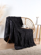 Плед «Этель» Zig-zag, 180×200 см, 100% п/э, корал-флис, тёмно-серый - Фото 4