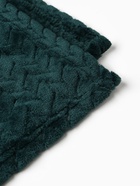 Плед «Этель» Zig-zag, 200×220 см,100% п/э, корал-флис, изумрудный - Фото 6