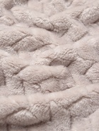 Плед «Этель» Zig-zag, 200×220 см,100% п/э, корал-флис, светло-серый - Фото 5