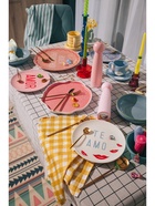 Тарелка для пиццы SL Home «Уроки испанского: Buen provecho», d=30 см, фарфор, розовая - Фото 8