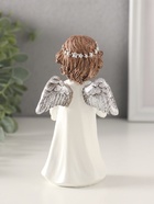 Фигурка полистоун «Ангелочек в платье со звёздами, с голубем 7×5×13 см - фото 33704414