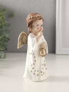 Сувенир полистоун "Ангелочек в платье со звёздами, с фонарём 7х5х13 см - фото 33704417