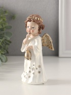 Сувенир полистоун "Ангелочек в платье со звёздами, с фонарём 7х5х13 см - фото 33704419