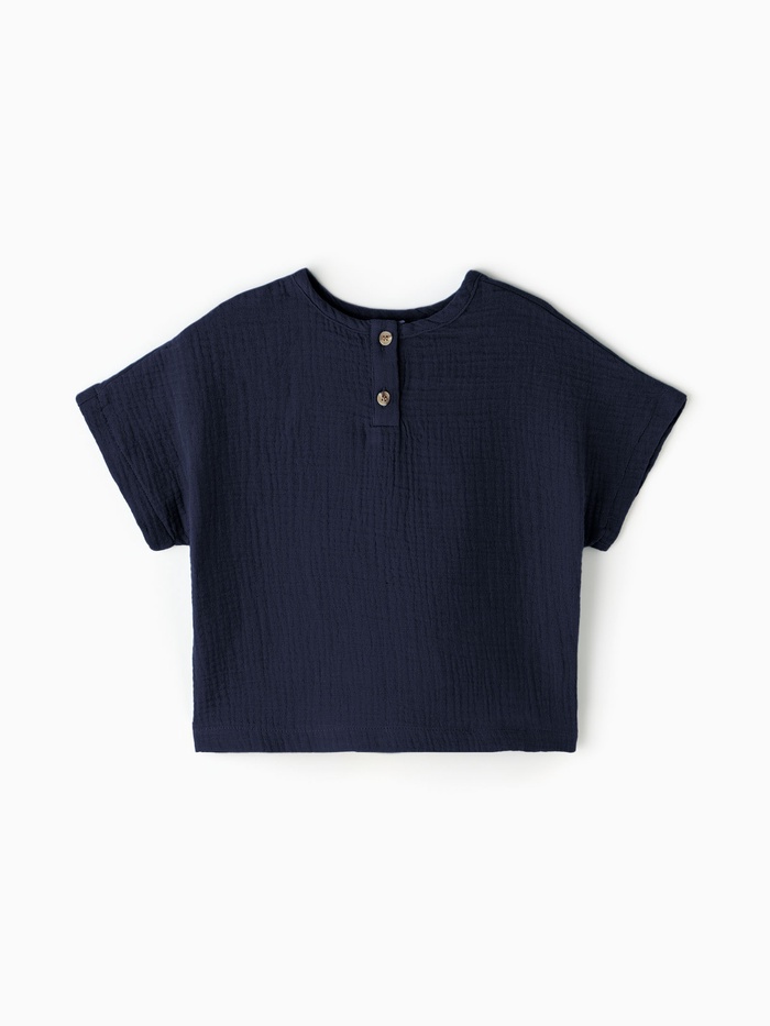 Рубашка Крошка Я «Муслин», рост 74, синяя - Фото 1