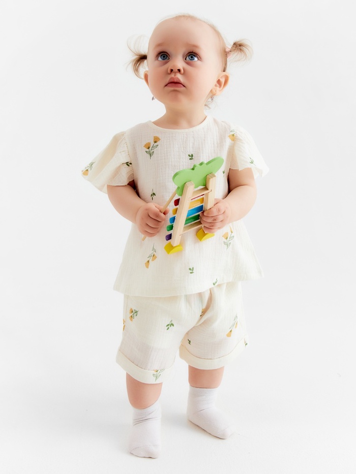 Костюм для девочки «Крошка Я. Цветочки», рост 74