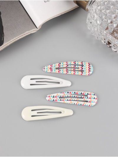 Заколки для волос QF «Флора», набор 8 шт., орнамент, 5 см, МИКС