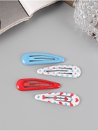 Заколки для волос QF «Флора», набор 8 шт., сердца круги, 5 см, МИКС - Фото 1