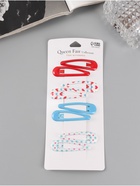 Заколки для волос QF «Флора», набор 8 шт., сердца круги, 5 см, МИКС - Фото 3