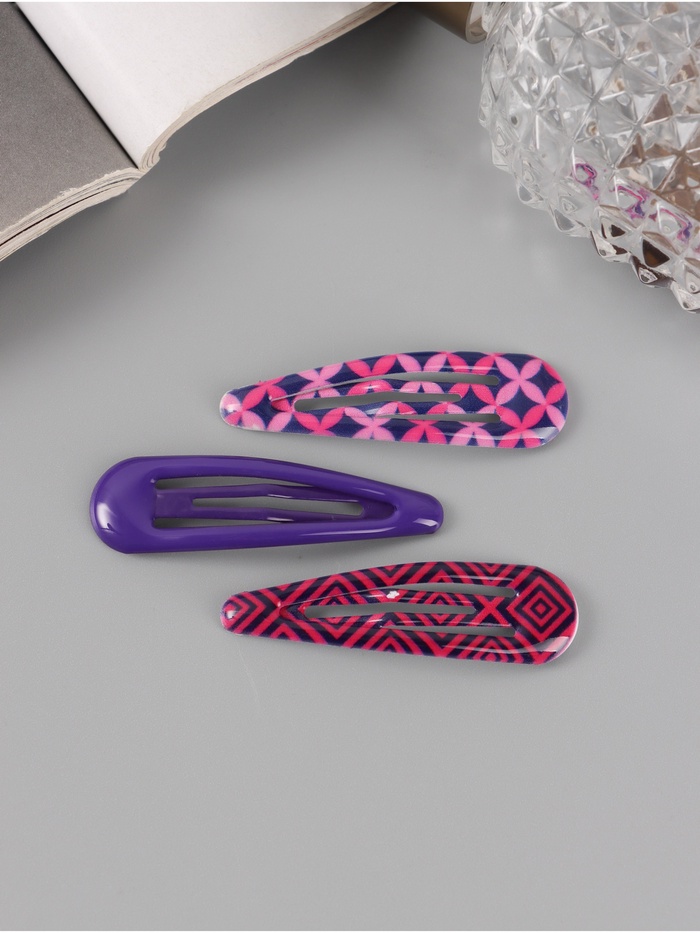 Заколки для волос QF «Флора», набор 8 шт., геометрия, 5 см, МИКС - Фото 1