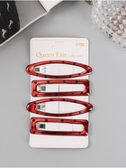 Заколки для волос QF «Фрида», набор 4 шт., 8 и 7 см, коричневые - Фото 3