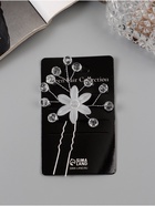 Шпилька для волос "Эмилия" цветок шарики, 9х7 см, прозрачный - фото 808647198