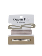 Набор для волос QF «Элери», 4 резинки 6.5 см, заколка - автомат 8 см, 2 заколки 4.5 см, бежевый  (артикул 10691573)  большой выбор товаров оптом и в розницу по низким ценам с доставкой