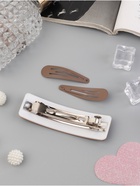 Набор для волос QF «Элери», 4 резинки 6.5 см, автомат 8 см, 2 невидимки 4.5 см, коричневый 10691574