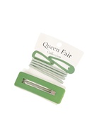 Набор для волос QF «Элери», 4 резинки 6.5 см, заколка - автомат 8 см, 2 заколки 4.5 см, зелёный (комплект 6 шт) - фото 65445429