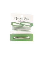 Набор для волос QF «Элери», 4 резинки 6.5 см, заколка - автомат 8 см, 2 заколки 4.5 см, зелёный (комплект 6 шт) - фото 68957563