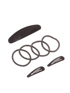 Набор для волос "Авиталь" (4 резинки 6,5см, автомат 9см, 2 невидимки 4,5см) коричневый (6 шт) - фото 809397914