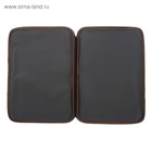 Папка А3 Calligrata, с ручками, текстиль, 20 мм, стандарт, 450×350 мм, серая, 600D - Фото 3