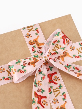 Лента атласная на Пасху «Лошадки», 25 мм, 23±1 м  (артикул 10642808)  большой выбор товаров оптом и в розницу по низким ценам с доставкой