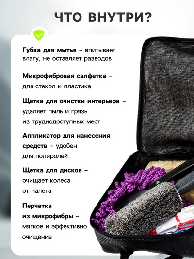 Набор для детейлинга, базовый, 6 предметов