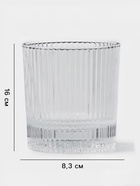 Стаканы для виски Magistro «Страйп», 300 мл, 8.75×9.25 см, набор 6 шт., стекло, прозрачные - Фото 2