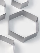 Формы печенья Доляна «Шестиугольник», набор 5 шт., 9.6×8.3×2.5 см, нержавеющая сталь, серебристые - Фото 4