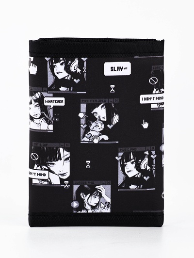 Кошелёк детский на липучке «Комикс», чёрный