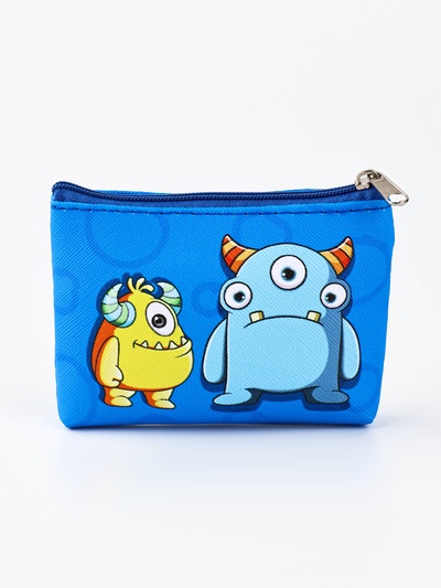 Кошелёк детский на молнии «Монстр голубой», 11 х 8,5 см