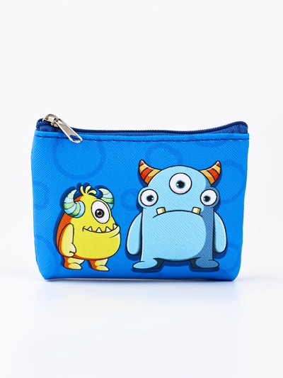 Кошелёк детский на молнии «Монстр голубой», 11 х 8,5 см