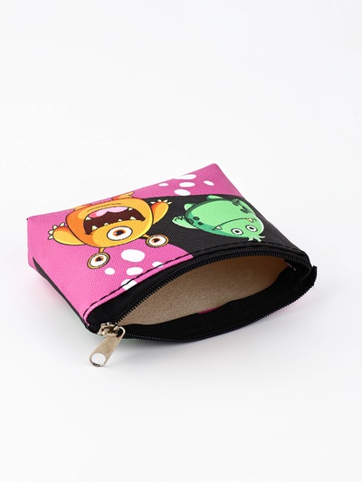 Кошелёк детский на молнии «Монстр черный», 11 х 8,5 см