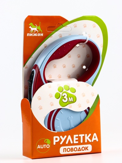 Рулетка «Гонка», 3 м, до 15 кг, голубая